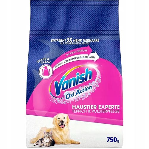 Vanish proszek do dywanów do zabrudzeń po zwierzętach 750g