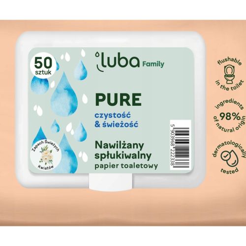 Luba Pure nawilżany papier toaletowy