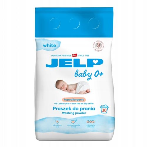 Jelp Baby 0+ 30 prań proszek do białych tkanin 2,25kg