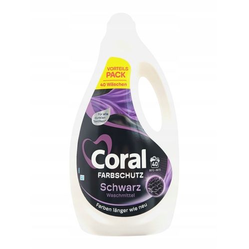 Coral 40 prań płyn Black Velvet 2l
