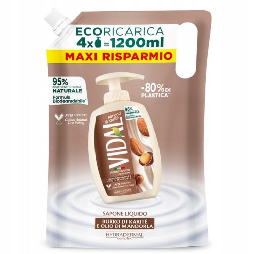 Vidal mydło w płynie Almond Karite 1,2l