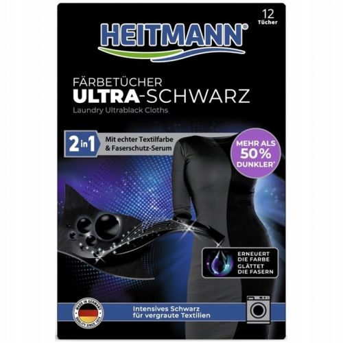 Heitmann chusteczki do czarnego 12szt