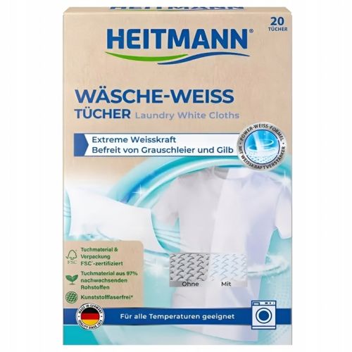 Heitmann chusteczki wybielające 20szt