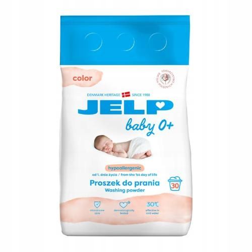 Jelp Baby 0+ 30 prań proszek Kolor 2,25kg